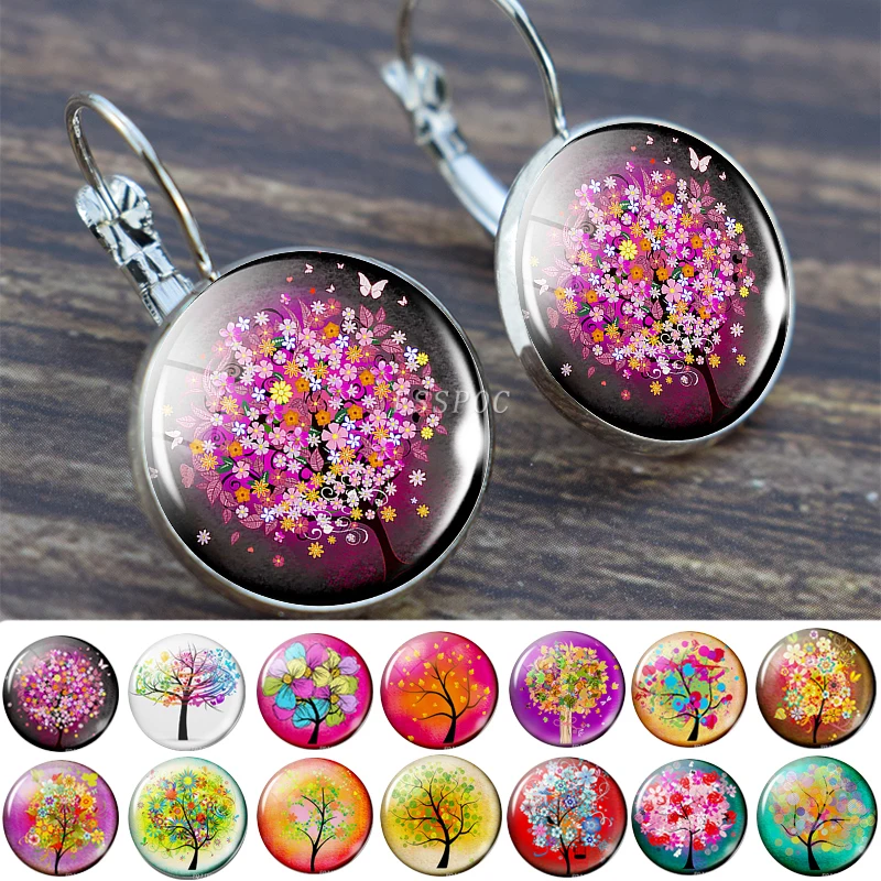 Серьги-кольца женские с изображением дерева жизни | Украшения и аксессуары