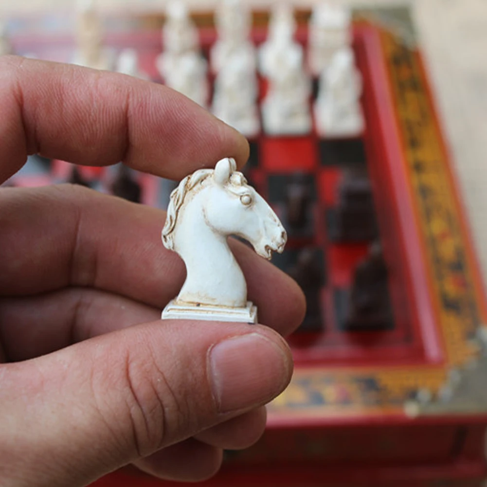 

Entertainment International Chess Set Children Developing Terracotta Soldier Modeling Educational Toy Logic Training Board Game