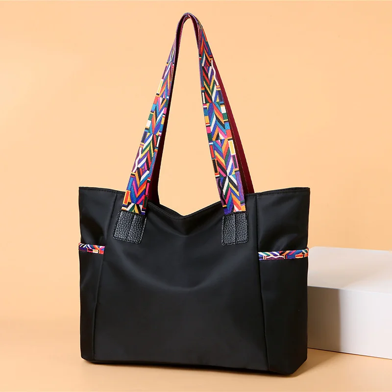 

Women Leisure Large Capacity Handbag Shoulder-bag Female Nylon Simple Colorful Shoulder Strap Casual Tote Waterproof Shopper Bag