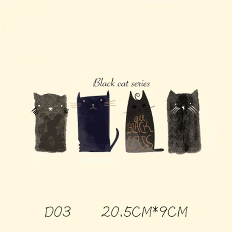 1Pcs Portable Washable T-shirt Dresses Decoration A-level Cute Cartoon Cat Heat Transfer Stickers Clothes Accessories | Дом и сад