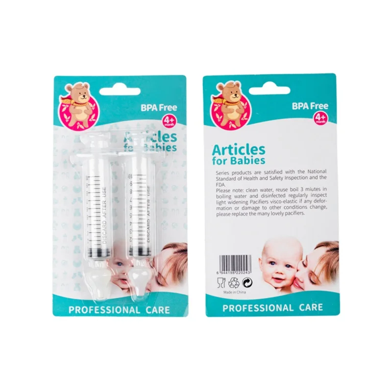 

2Pcs Baby Nose Clean Needle Tube Infant Baby Care Nasal Aspirator Cleaner 10ML Baby Rhinitis Nasal Washer