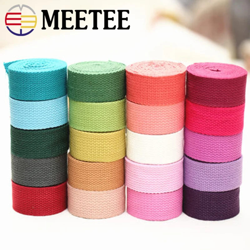 Meetee 5 метров 2 см лента из хлопчатобумажной ткани для шитья сумки ремень с косым отверстием поделок|Тесьма| |