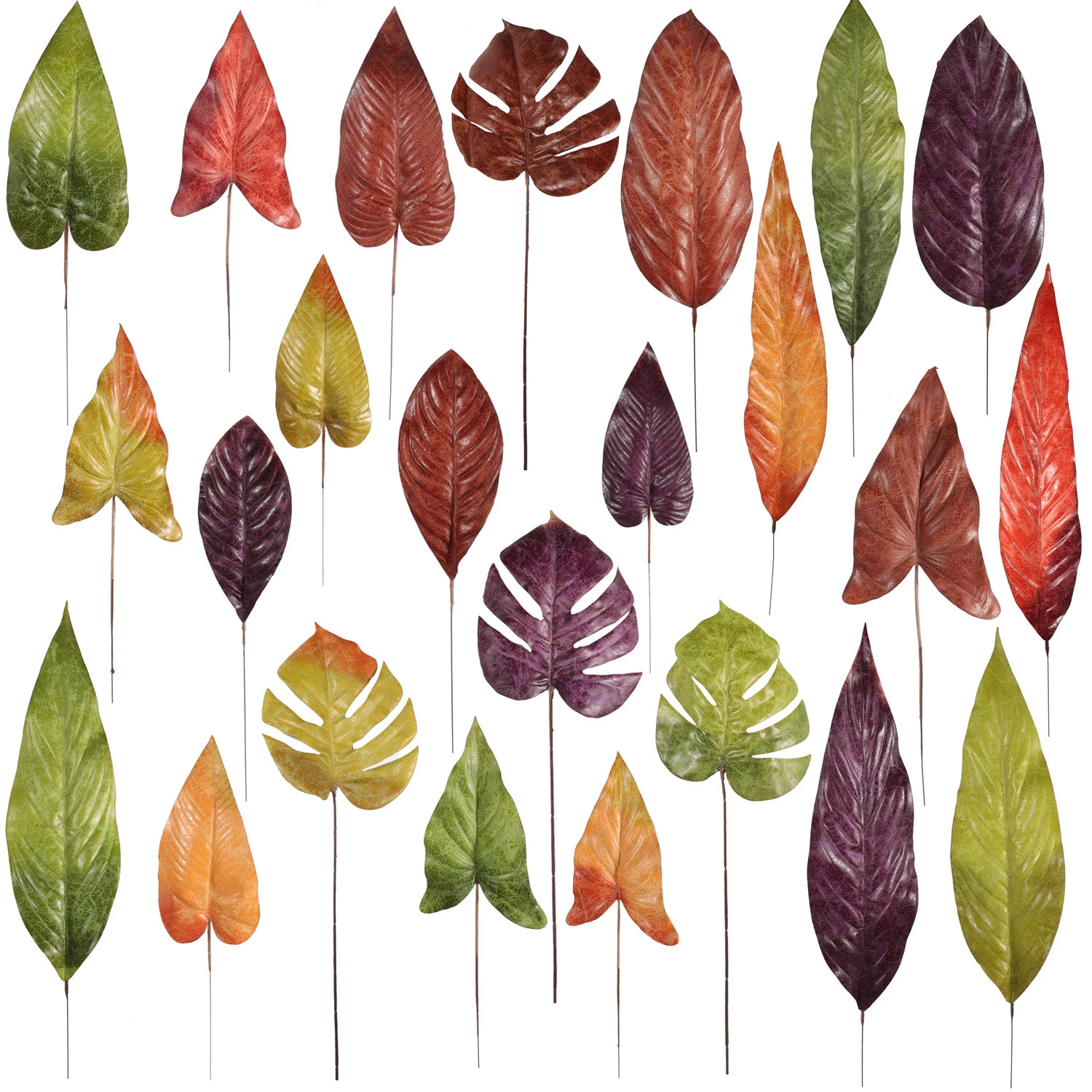 Ретро осенние листья с трещинами оставьте в INS аксессуары для украшения дома