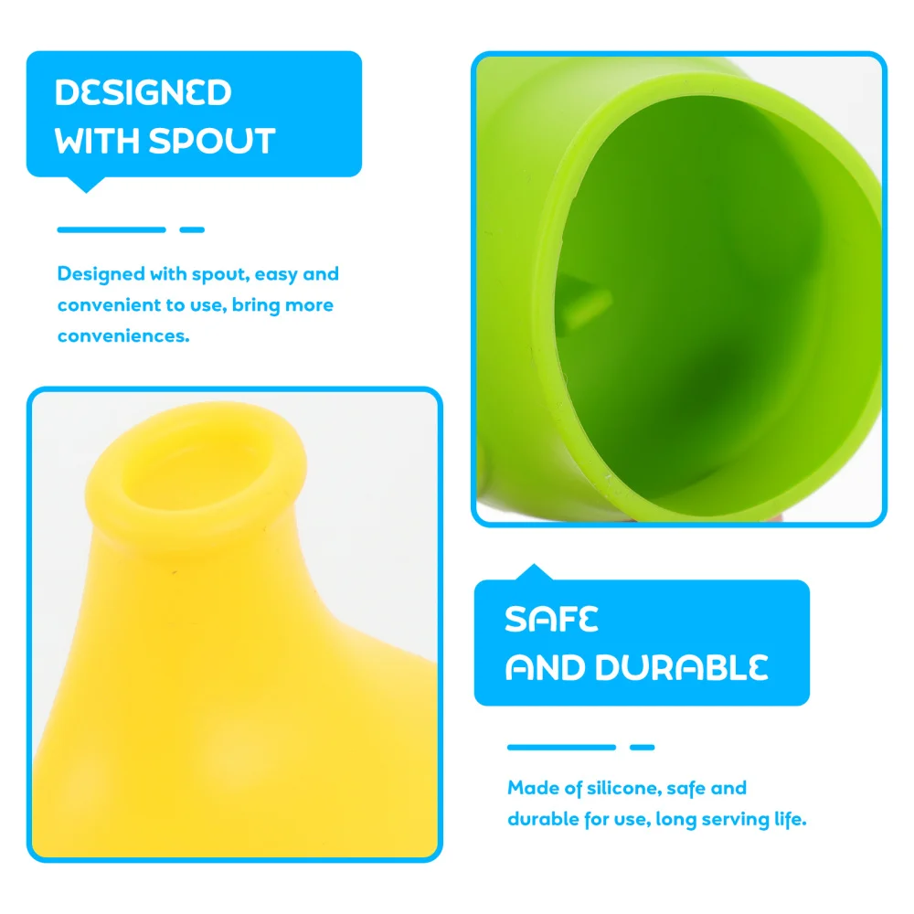 

5Pcs Cartoon Elephant Shape Cup Cover Silicone Cup Lids with Spout for Baby Kids