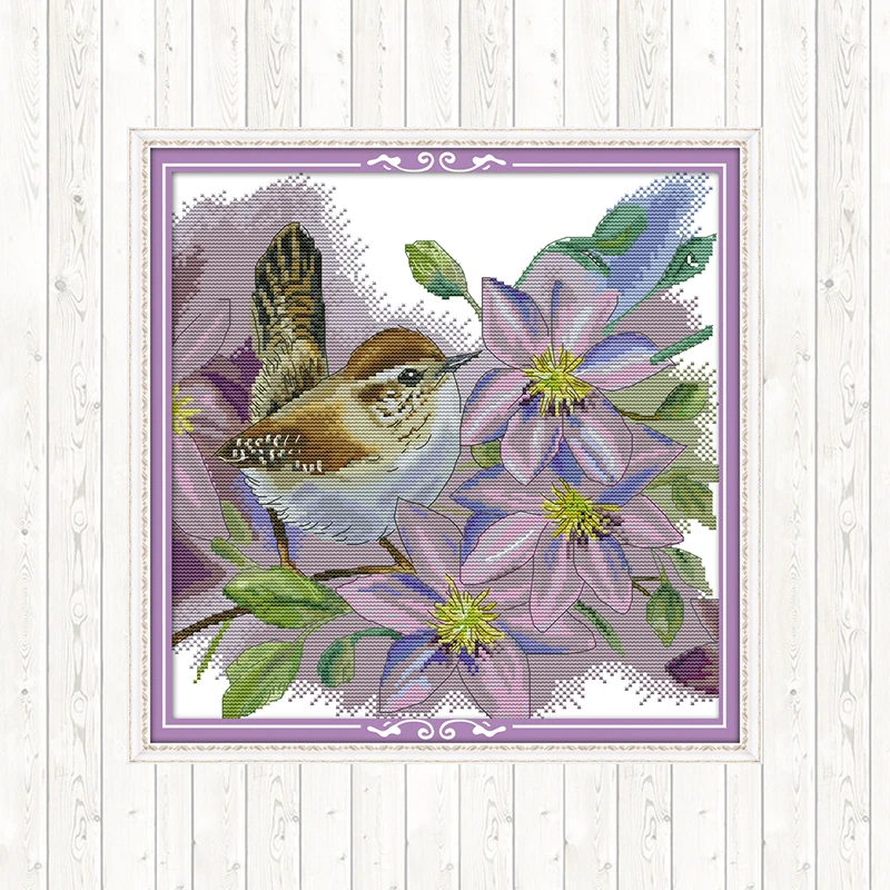 Branch Bird Cross Stitch Kits Needlepoint DIY Embroidery Needlework Sets Home Decor Counted Dmc 14ct 11CT Canvas | Дом и сад