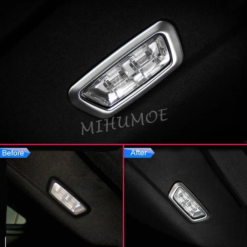 2x матовый хром багажник светильник крышка вокруг для 2016 2021 Mercedes GLC Wagon X253|cover for|cover