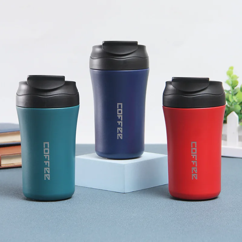 

400ML Thermos Flask Coffee Mug Dobble Thickened Big Car Thermos Mug Travel Thermo Cup Thermosmug For Gifts Vacuum Flask