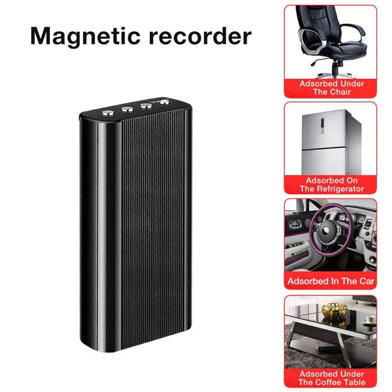 Enlarge QZT Magnetic Voice Recorder Portable Audio Recorder Professional Small MP3 Player Dictaphone Mini Digital Voice Recorder Pen 8GB
