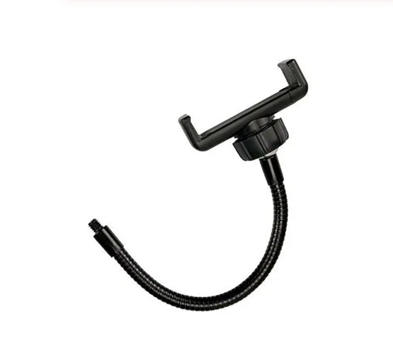 Flexible Hose Arm Cell Phone Clip Holder For Led Selfie Ring Lamp Replacement Kit 360 Degree Mount Mobile Phone Holder Clamp images - 6