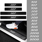 4 шт. защитные наклейки на пороги автомобиля, наклейки из углеродного волокна для отделки Peugeot 206 207 208 106 107 108 306 307 308 508 2008 3008 5008