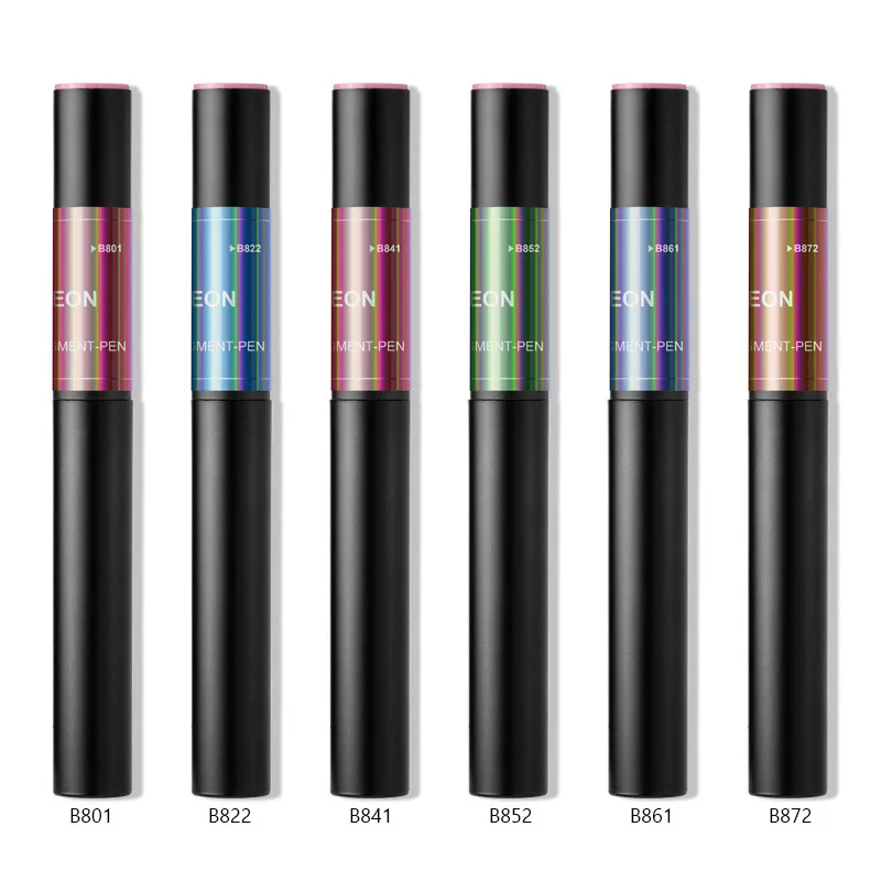 

1PC 6 Colors Chrome pigments Manicure Air Cushion Magic Pen,Magic Mirror Powder,Mirror Effect chameleon Nail Pen Nail Glitter