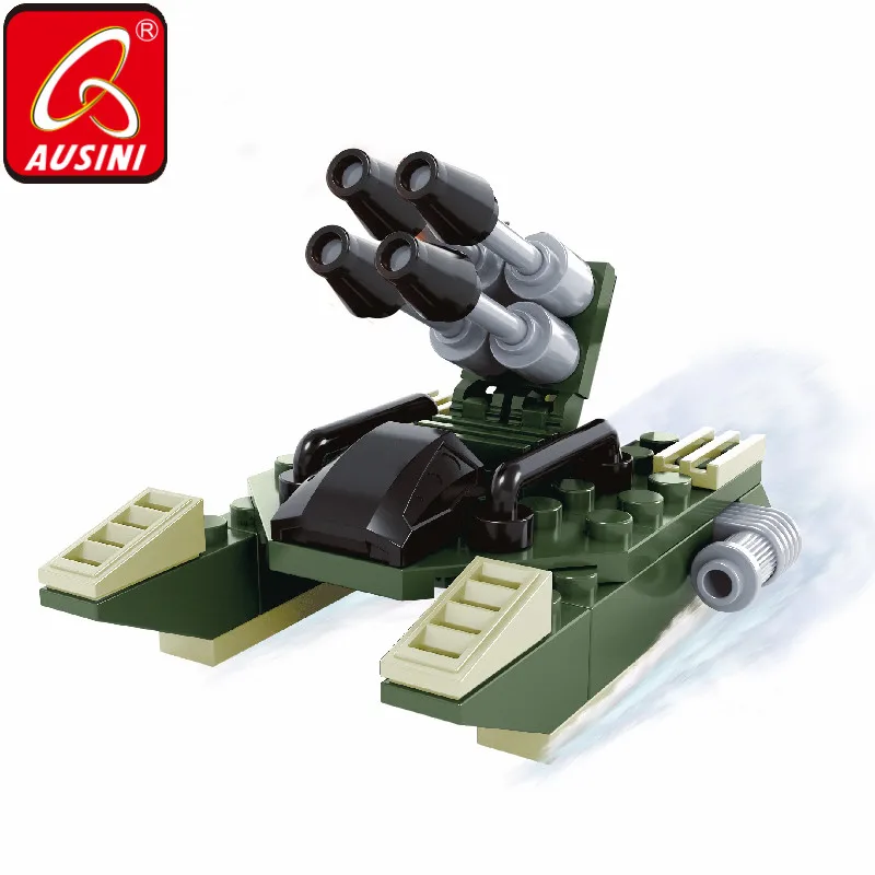 AUSINI армейские танки строительные блоки игрушки для мальчиков военные грузовики