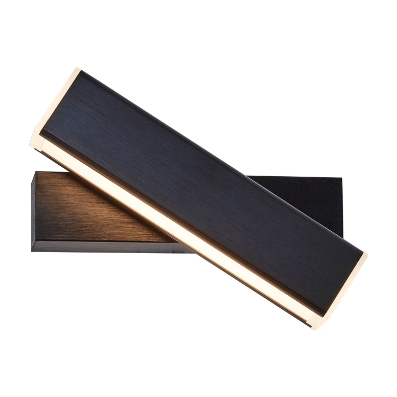 

modern led wall lights bedside wall lamp wall sconce black silver bedroom Nordic steering head
