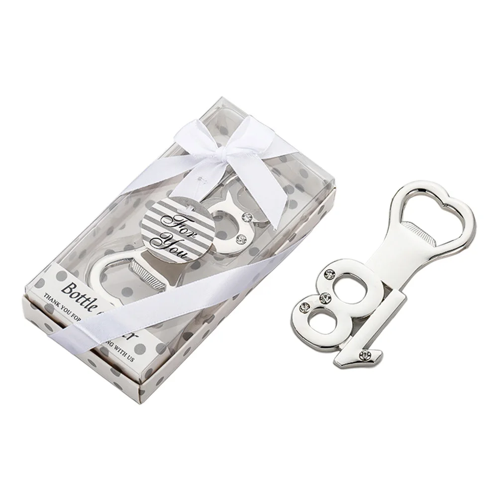 

10pc Number 1/18 /16 Gold Bottle Opener Rhinestone18th 16th Birthday Decoration First Birthday Gift Birthday Party Supplies