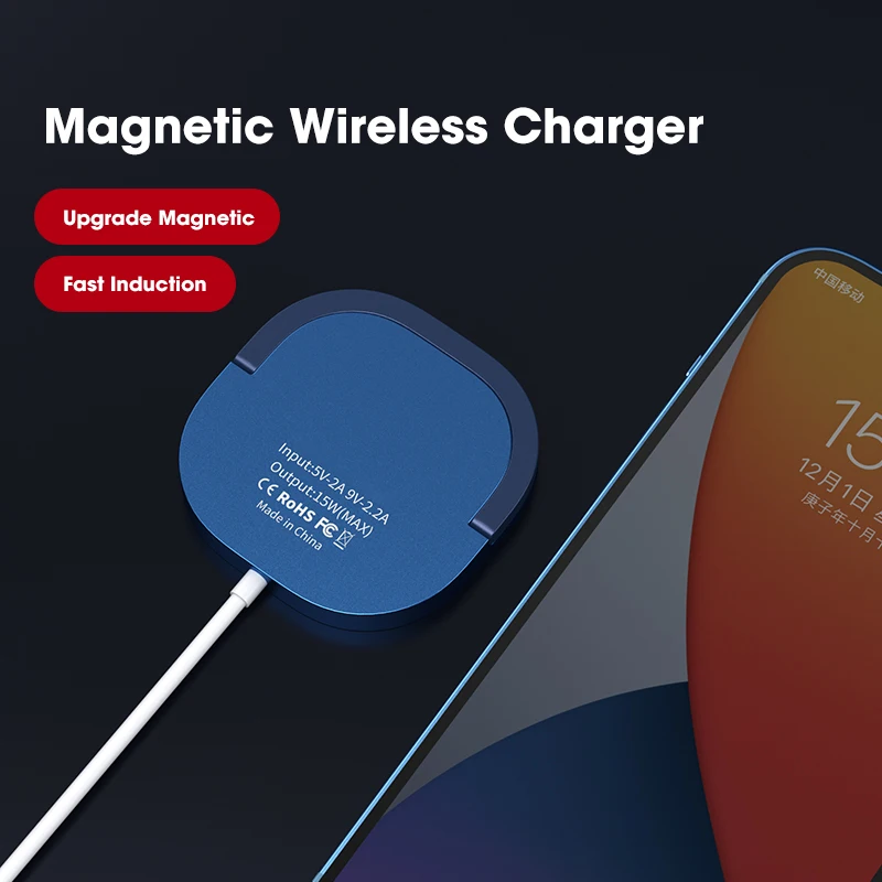 magnetic wireless charger for iphone 13 12 11 pro max mini fast charge for samsung usb c pd adapter original magnet charger free global shipping