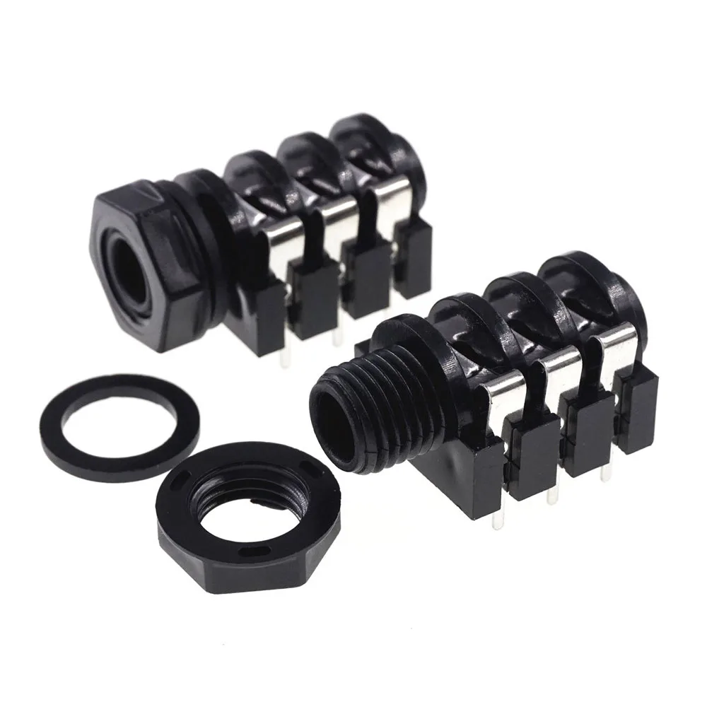 5 шт. коннектор для микрофона 0 25 дюйма 1/4 мм|jack socket|screw screwjack socket 6.35 |