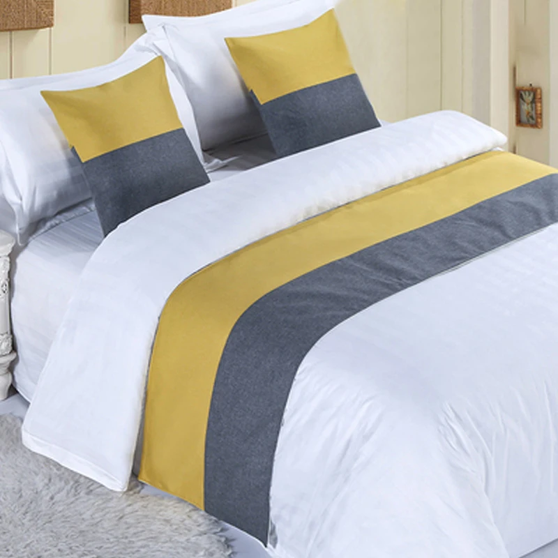 Modern Bed Runner Bedding Scarf Towel Protection Throw For Bedroom Hotel Wedding Room Decor |