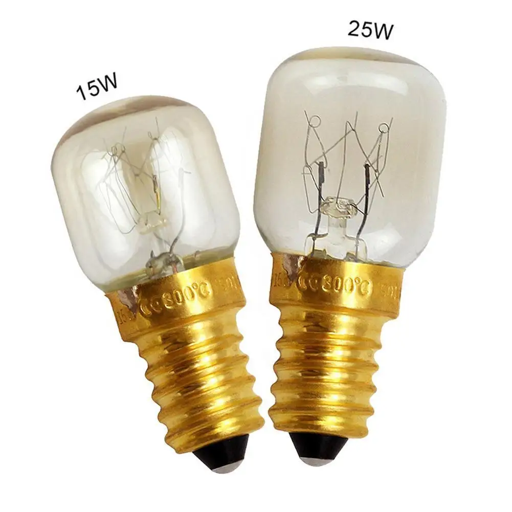 

220V E14 300 Degree Heat Resistant Microwave Oven Lamps Stove Lamp Salt Light Bulb 15W/25W Toaster Steam Cooker Hold Lamp Bulbs