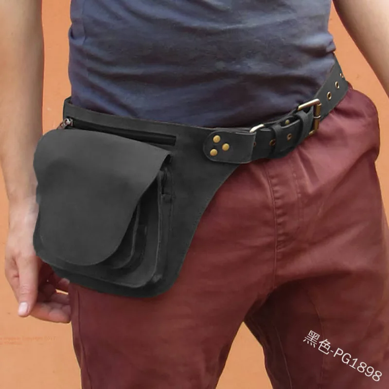 Сумка кошелек в средневековом стиле для косплея кожаный карманный пояс викингов