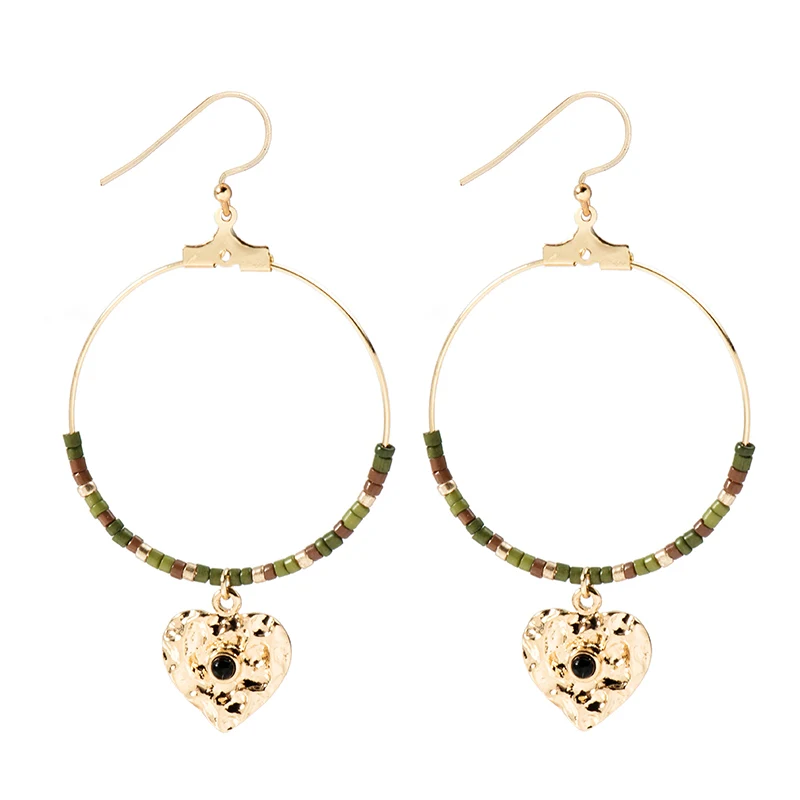 Женские богемные золотистые серьги-подвески без лихорадки Новое поступление 2019