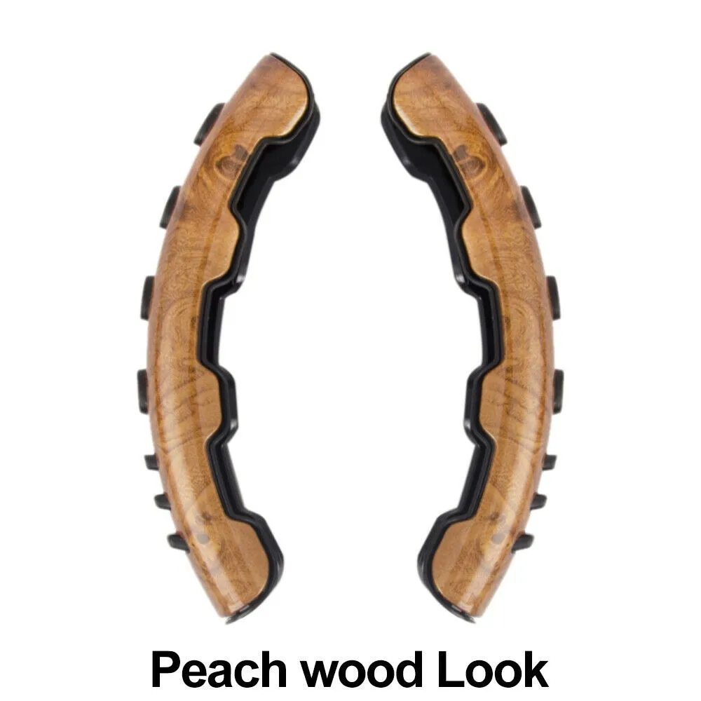 

2 Pcs Steering Wheel Slip Cover Booster For Honda Civic Accord Peach Wood Look Universal 37-38cm