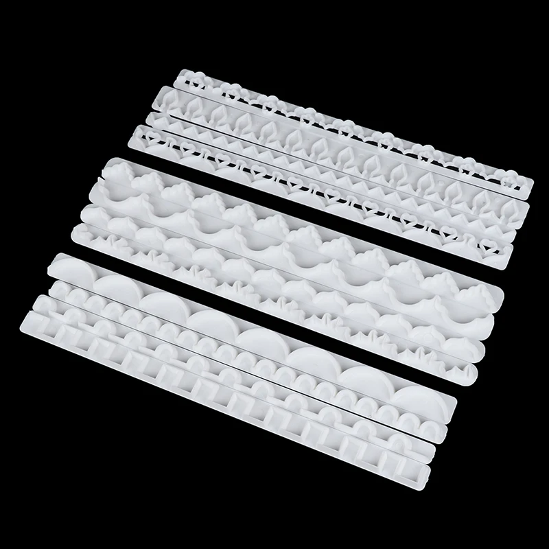 

Brand New 4 Pieces/set 3D Lace Ribbon Silicone Fondant Mold Cake Biscuit Chocolate Decoration Baking Mold Kitchen Tool
