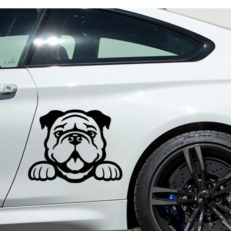 

Personality Funny Bulldog Peeking Vinyl Decal Car Sticker Laptop Decals