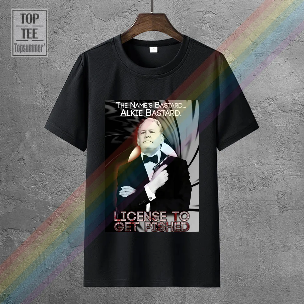 

Still Game - License To Get Pished Tee-Shirt Funny Horror T Shirt Skull Sweatshirts Horror T Shirts Retro Gothic Tshirts