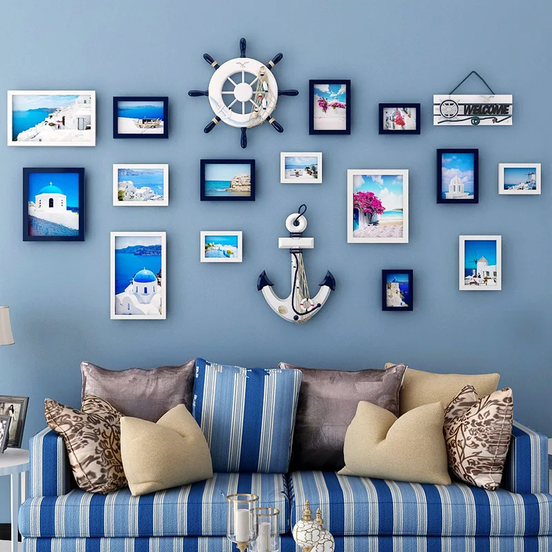 

Комбинированная фоторамка 5 7 10 дюймов, фон для гостиной, настенный пиратский постер, настенный художественный декор, Современное украшение ...