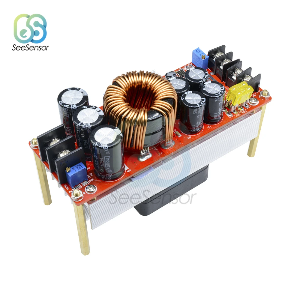 Повышающий преобразователь 1500 Вт 30 А светодиодный напряжения 10 60 В до 12 90 в модуль