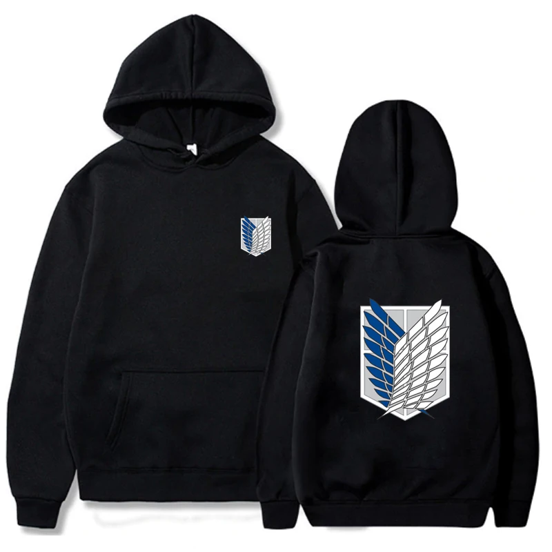 

Attack on Titan Hoodie Long Sleeves Loose Pullovers Tops Unisex Clothes