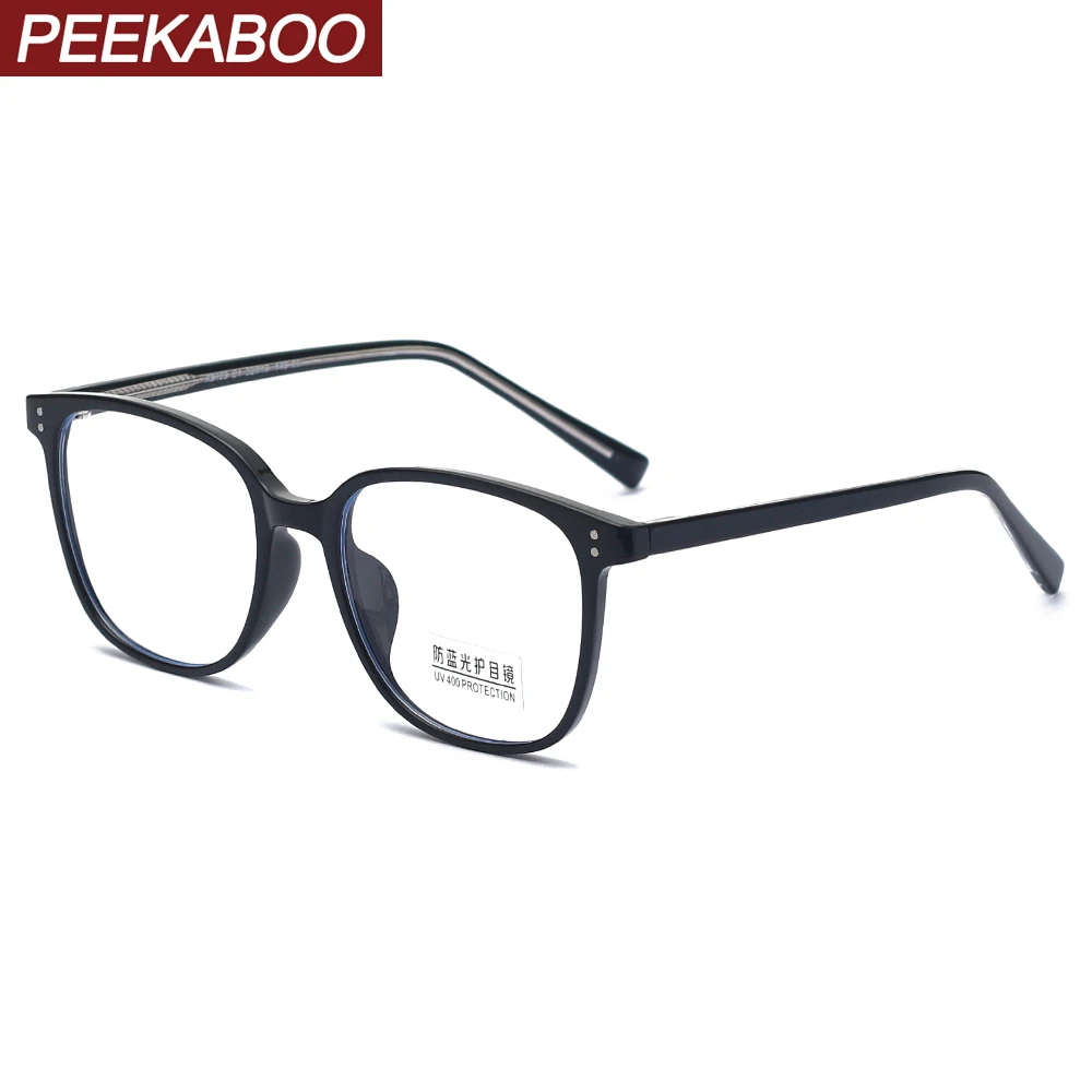 

Peekaboo, женские квадратные очки, оправа для мужчин, прозрачные линзы, ретро очки для женщин, оптическая оправа TR90, ацетат, мужской подарок, черн...