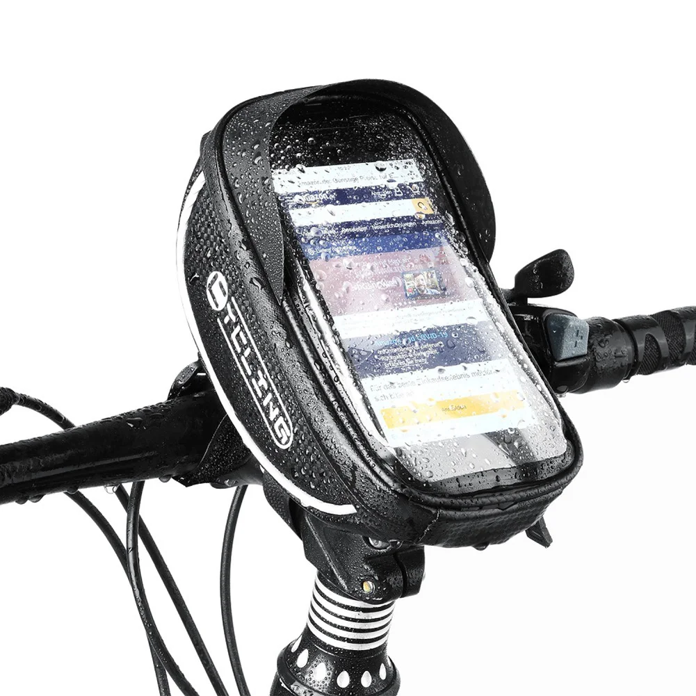 

Regendicht Fiets Bag Frame Top Tube Fietsen Tas Reflecterende 6.5in Telefoon Case Touchscreen Bag Voor Mtb Bike