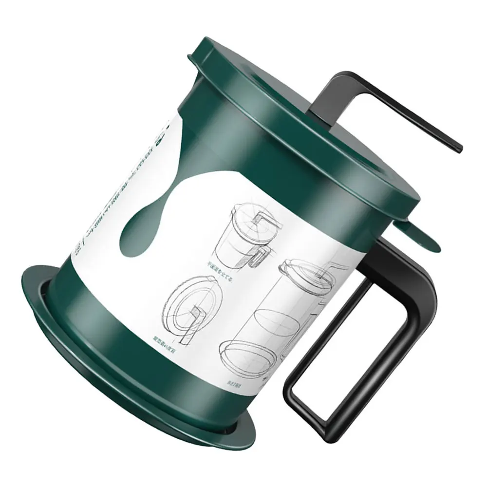 

1Pc Strainer Oil Pot Useful Oil Storage Container Oil Bottle (Dark Green)