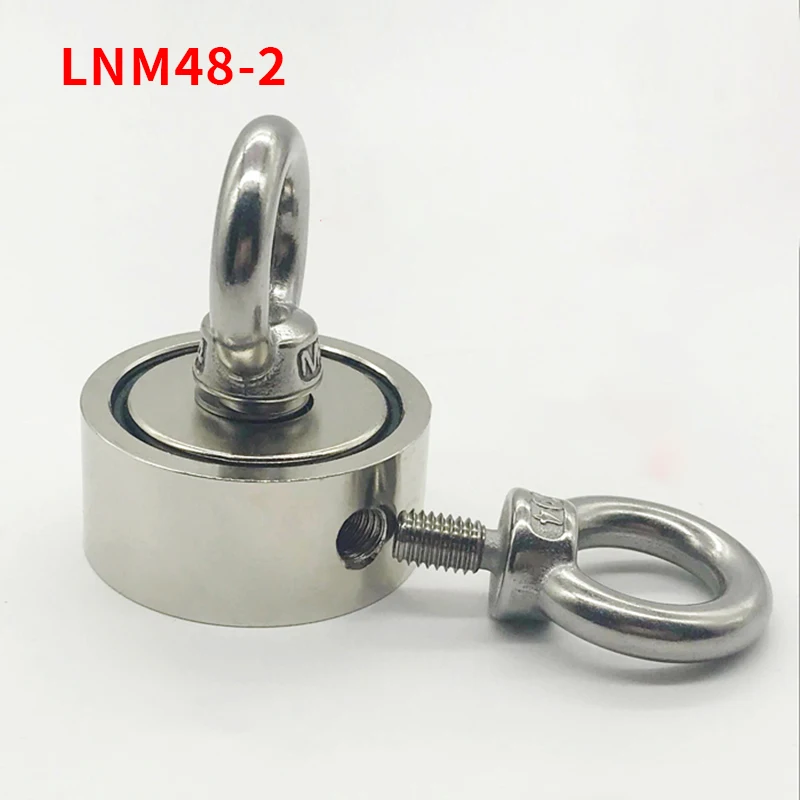 

Strong Neodymium Magnet Double Side Holes Magnet Hook Super Power Salvage Fishing Magnetic D48-D94MM Max 300kg Cup Holder