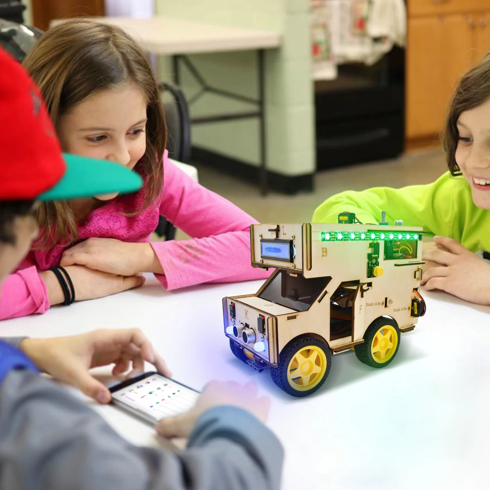 Keyestudio Smart RV Robot Starter Kit Motorhome House Car for Arduino STEM Programming Toys Kids Android/IOS | Электронные
