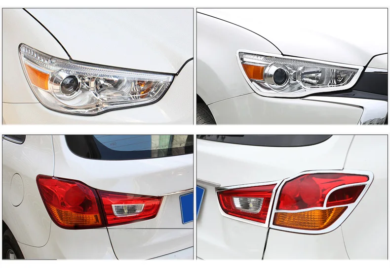 Lsrtw2017 накладка на переднюю заднюю фару для Mitsubishi Outlander Sport Asx RVR 2011-, аксессуары для интерьера, молдинги