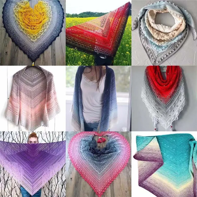 4 пряди удобной пряжи из мериносовой шерсти для тортов окрашенная пряжа осеннего