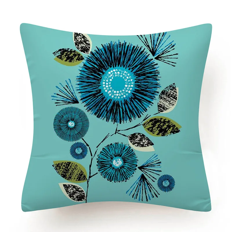 

4 Pack Set Throw Pillow Covers Sunflower Cushion Case Style Pillowcase 45x45cm Cushion Pillowcase for Sofa /Bedroom /Car