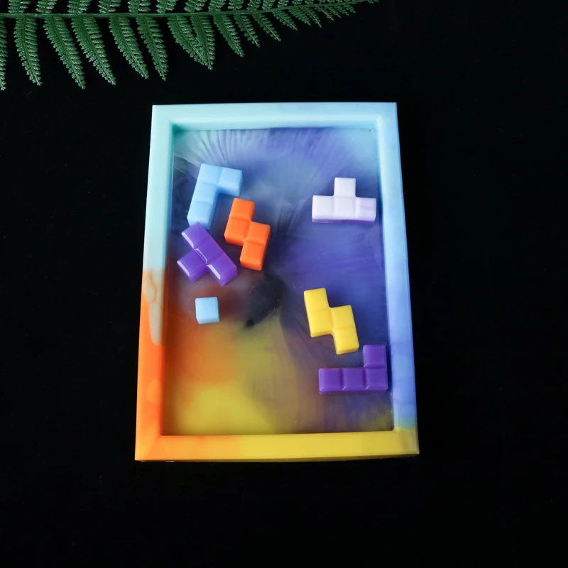

Tetris Silicone Molds DIY Handcraft Resin Casting Molds Tray Coaster Mold Kit