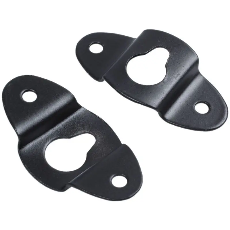 

10PCS Audio Speaker Wall Mounted Iron Hanger Plate Black 4.8cm Long