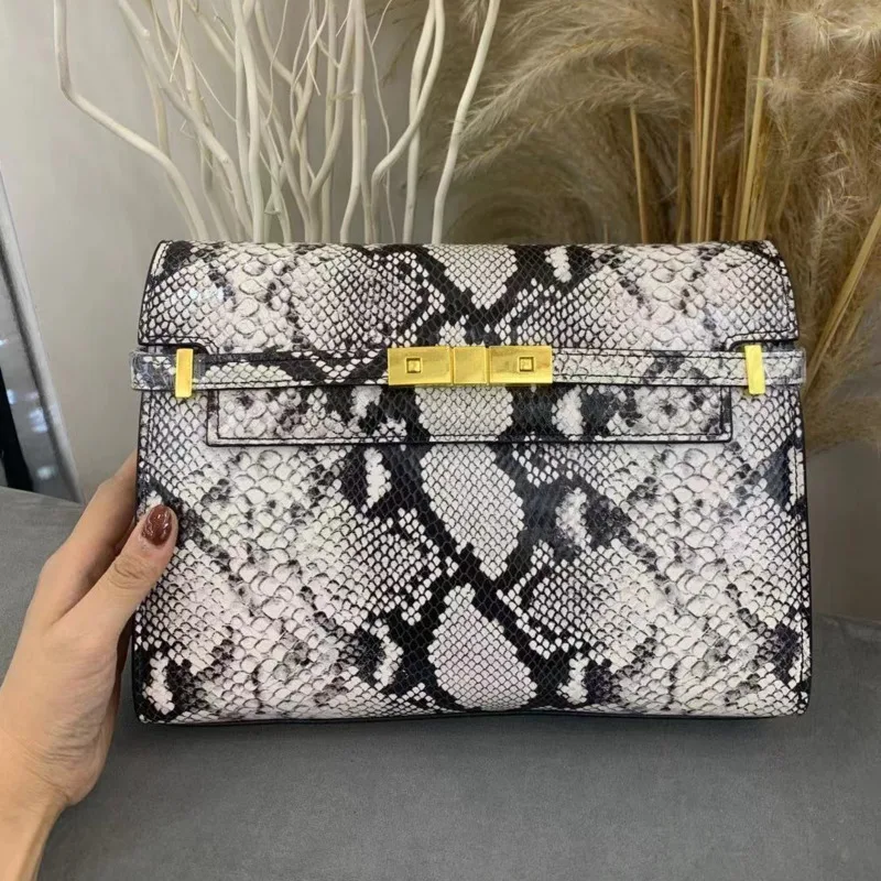 

2021 Real Leather Serpentine Luxury Designer Handbag Purses And Handbags For Women Crossbody Shoulder Bags Female Day Clutches