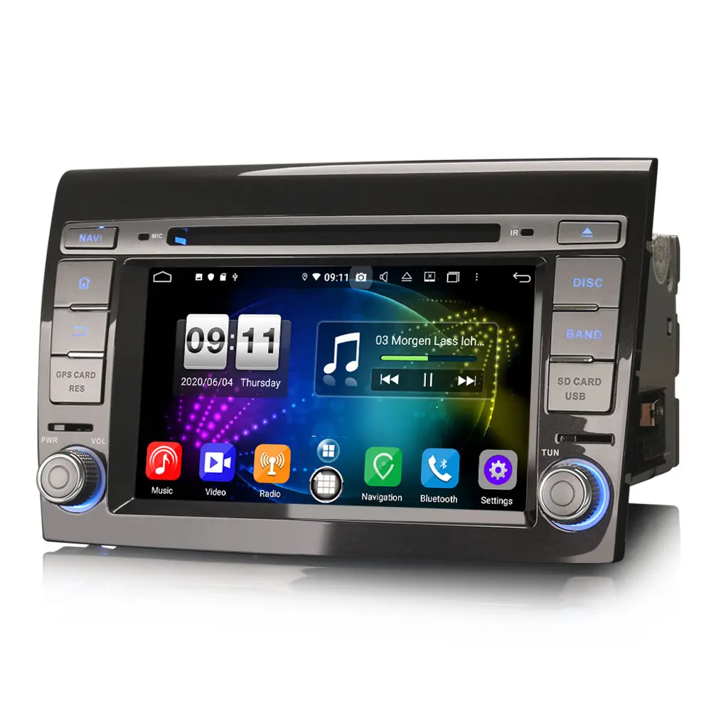 Автомобильная Мультимедийная система с GPS Навигатором 7 дюймов Android 10 0 для Fiat Bravo