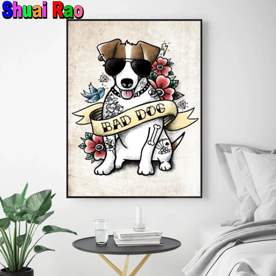 Полная Алмазная вышивка Джек Рассел терьер собака 5d алмазная живопись своими