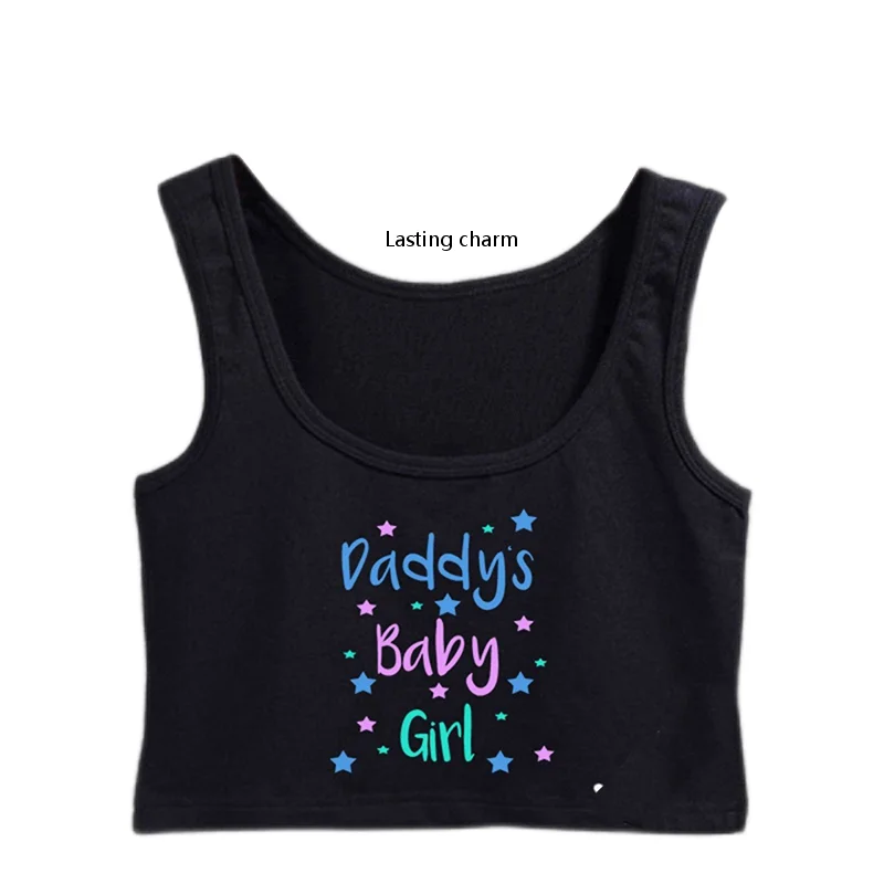 

Lasting charm Daddy's Baby Girl Brat Little Ddlg Ageplay Crop Top Girl Summer Style Graphic Tops