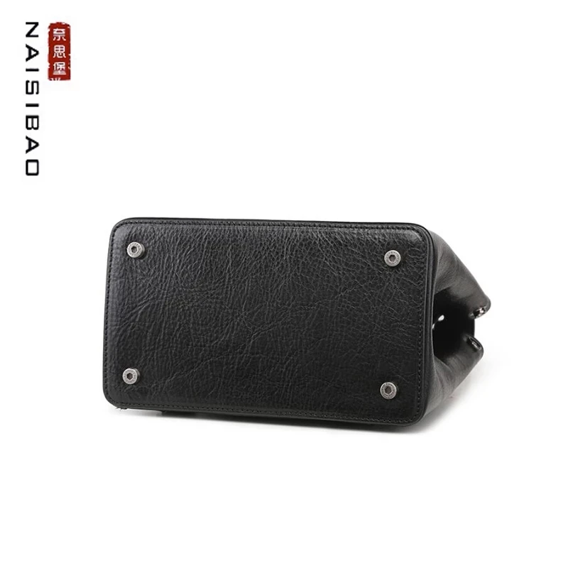 

NAISIBAO Women Genuine Leather Bpckpack Fashion Real Cowhide Leather Bags sac de luxe femme Luxury Designer Leather Backpack