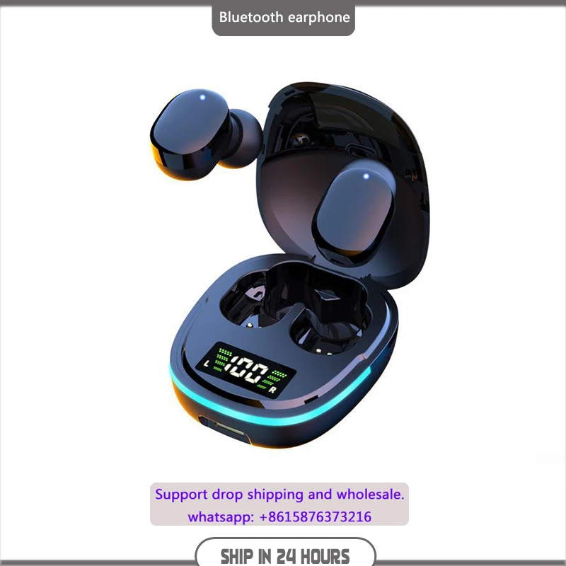 

G9S 2022 TWS Bluetooth 5.1 Earphone G9S Colorful Breathing Light Digital Display Headset In Ear Wireless Headphones