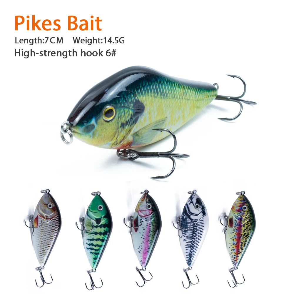 

New Jerkbait Fishing Lures 7cm 14.5g Rattle Glide Artificial Sinking Wobbler Bait Fishing Tackle for Pike Bass