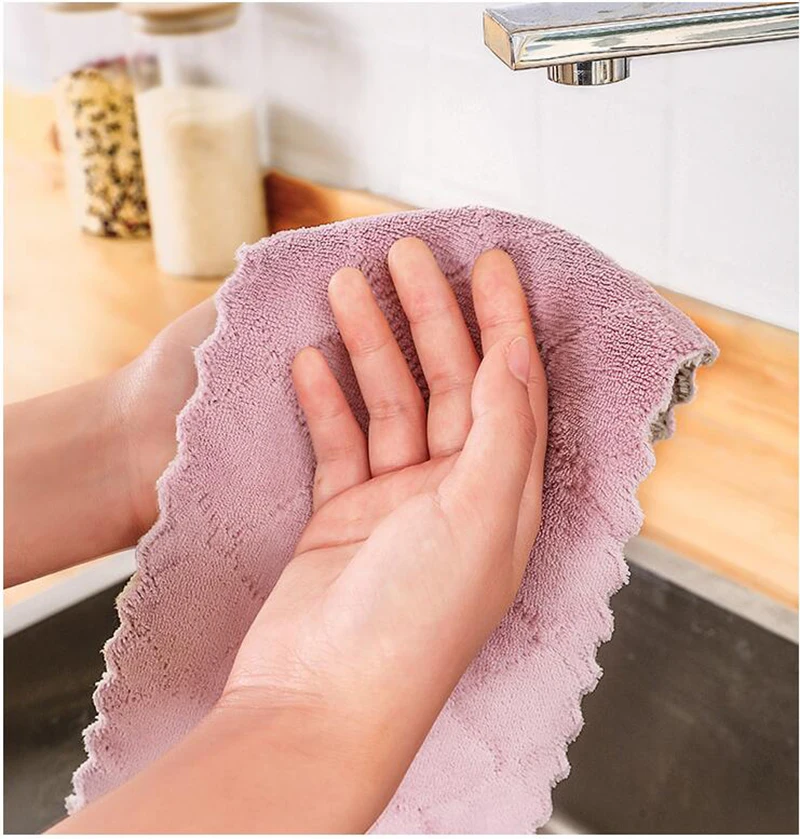 Салфетка из микрофибры для кухни тряпка мытья посуды чистки стекла кухонного