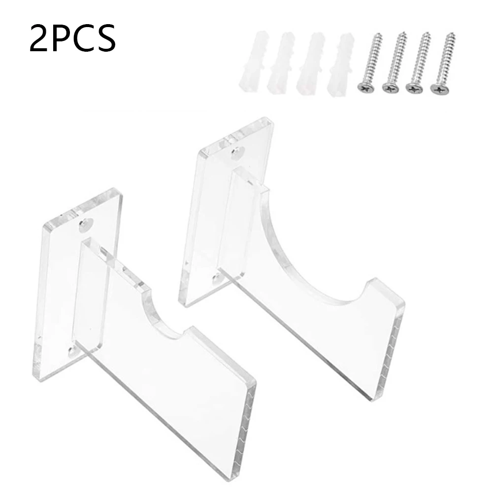 

2pcs Acrylic Baseball Bat Display Holder Rack Portable Wall Mount Stand Softball Bat Hockey Stick Rack Bracket With Hardware